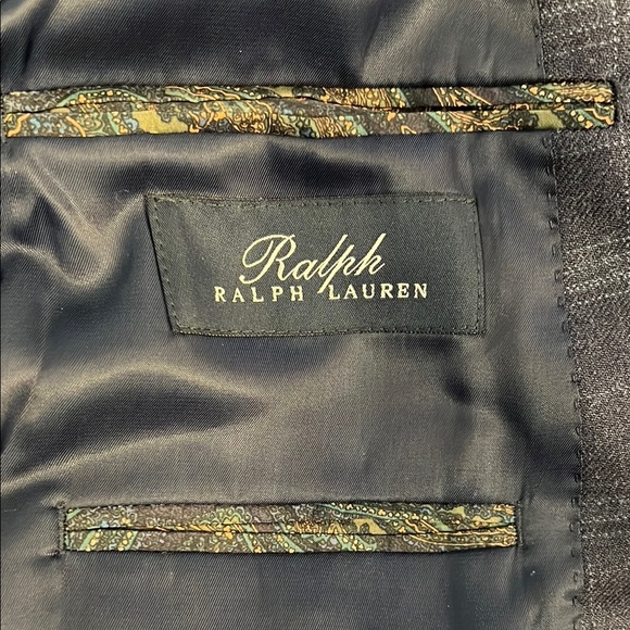 Men’s Ralph Lauren Dark Blue Checkered Blazer, Sz. XXL - Picture 3 of 11